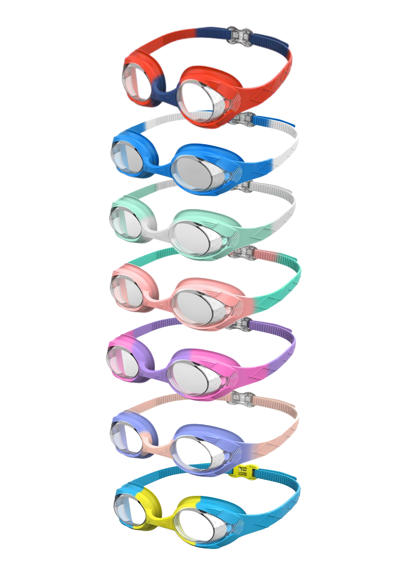 AquaKids children's swimming goggles, mint-white