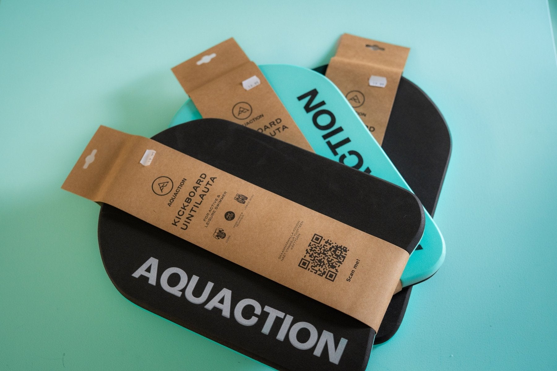 Aqua Kickboard uimalauta, minttu - mustaAquaction
