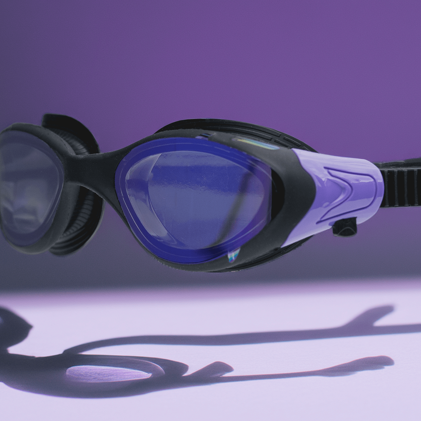 AquaCore Mirror uimalasit, musta - violettiAquaction