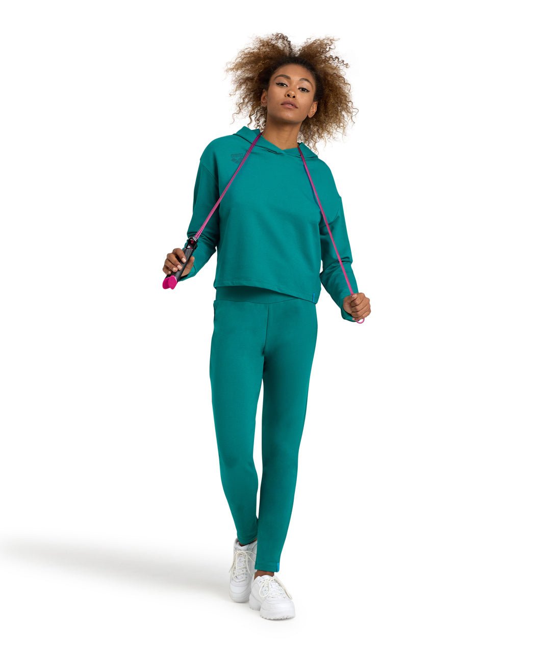 Hooded Sweat Fleece naisten huppari, tummanvihreäArena