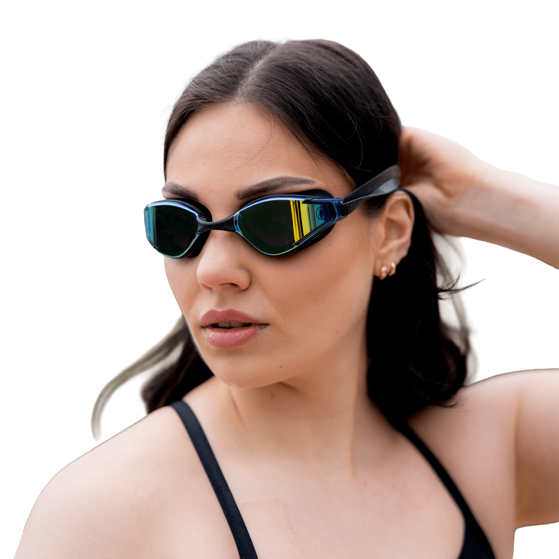 Optinen uimalasipaketti - uimalasit vahvuuksilla, uimalasikotelo, uimalakki & nenäklipsu&korvatulppa - setti - Aquaction