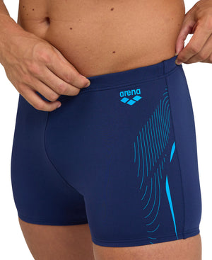 Swim Short Graphic badbyxor för män, mörkblå