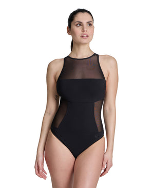 Mesh Panels Swim Pro Back dambaddräkt, svart