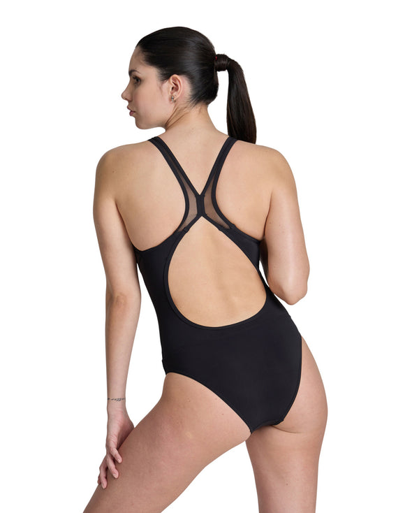 Mesh Panels Swim Pro Back dambaddräkt, svart