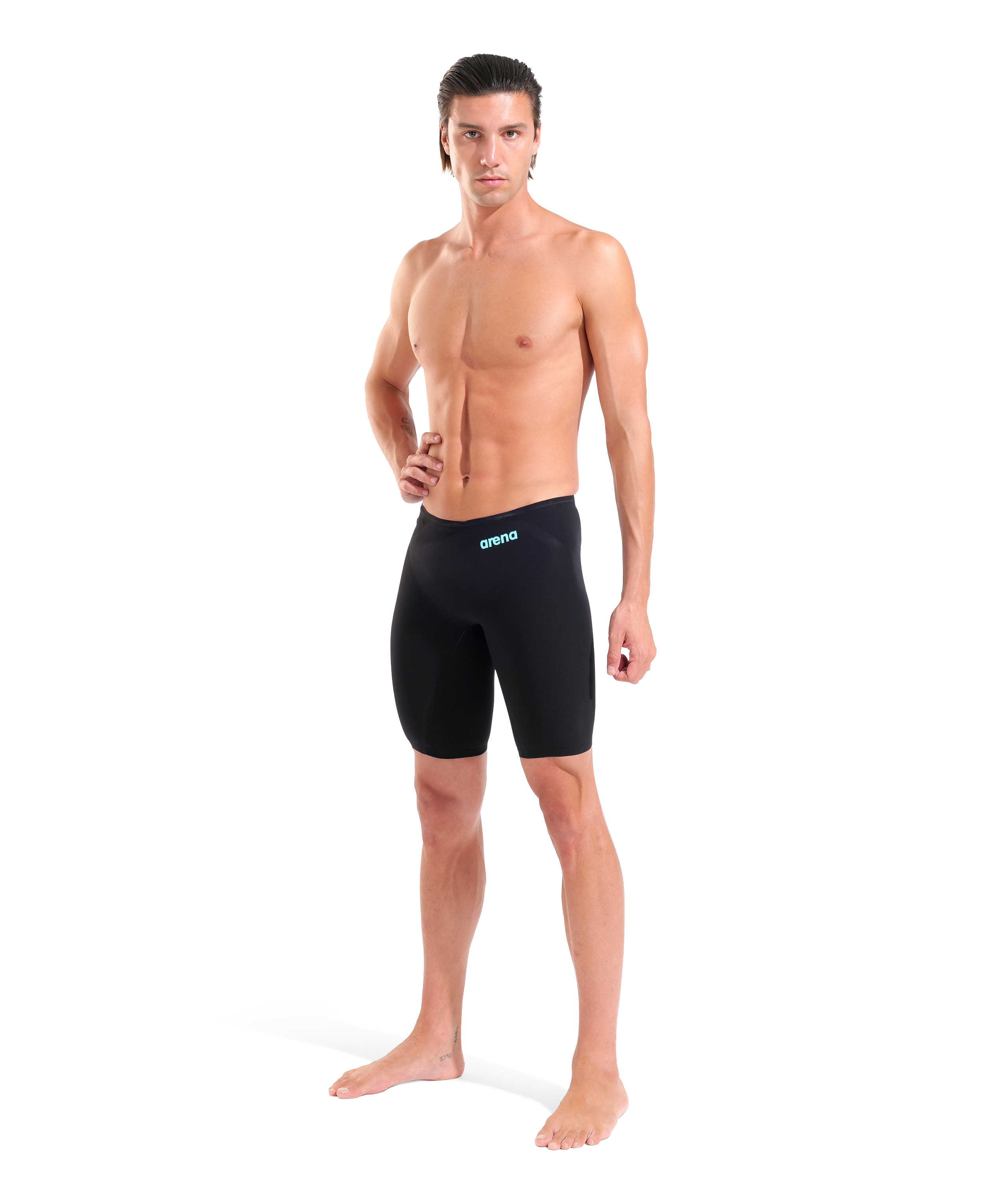 Powerskin Air3 Jammer Men's Racing Suit, Black-Turquoise
