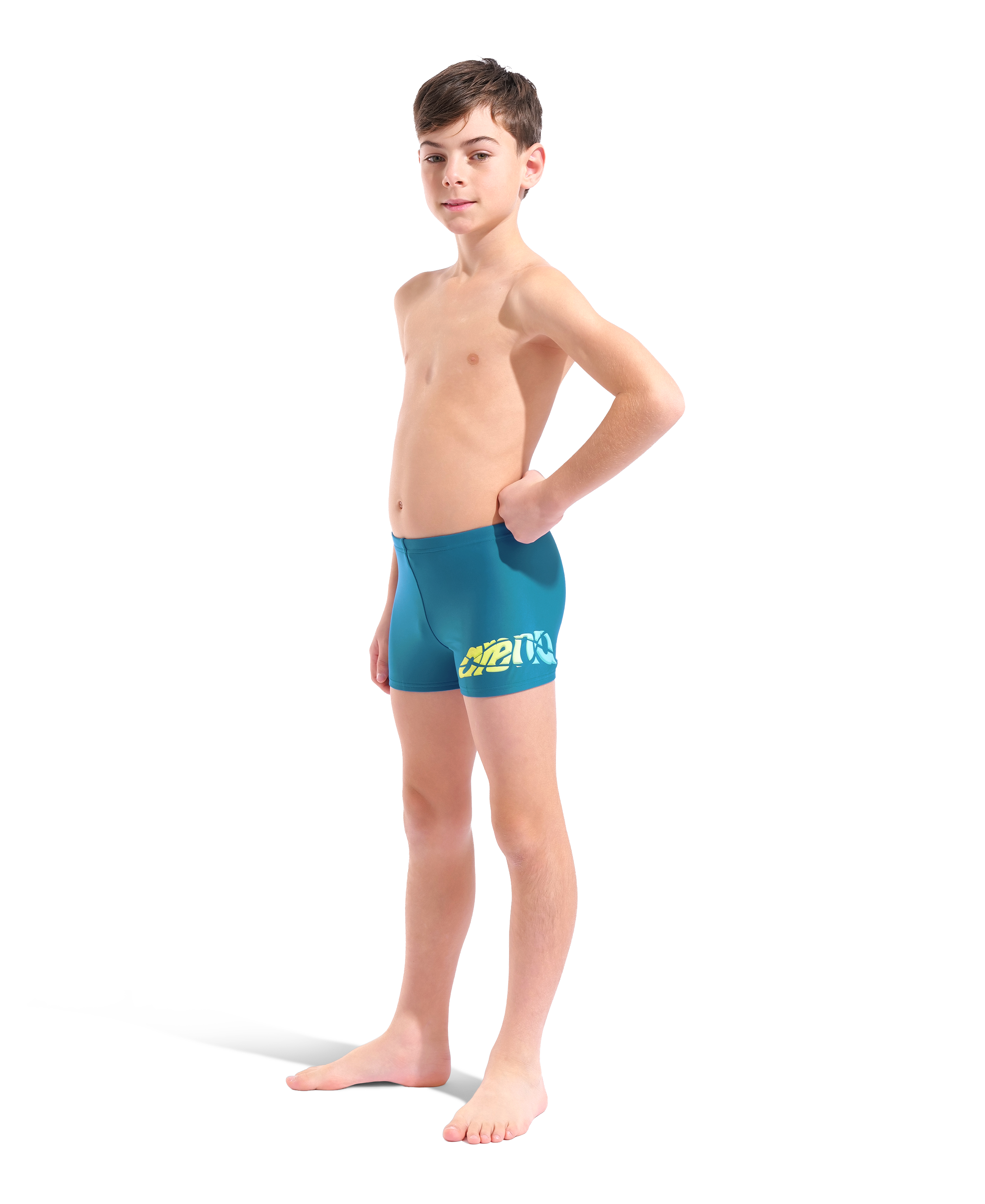 Lettering Swim Short poikien uimahousut, sininen