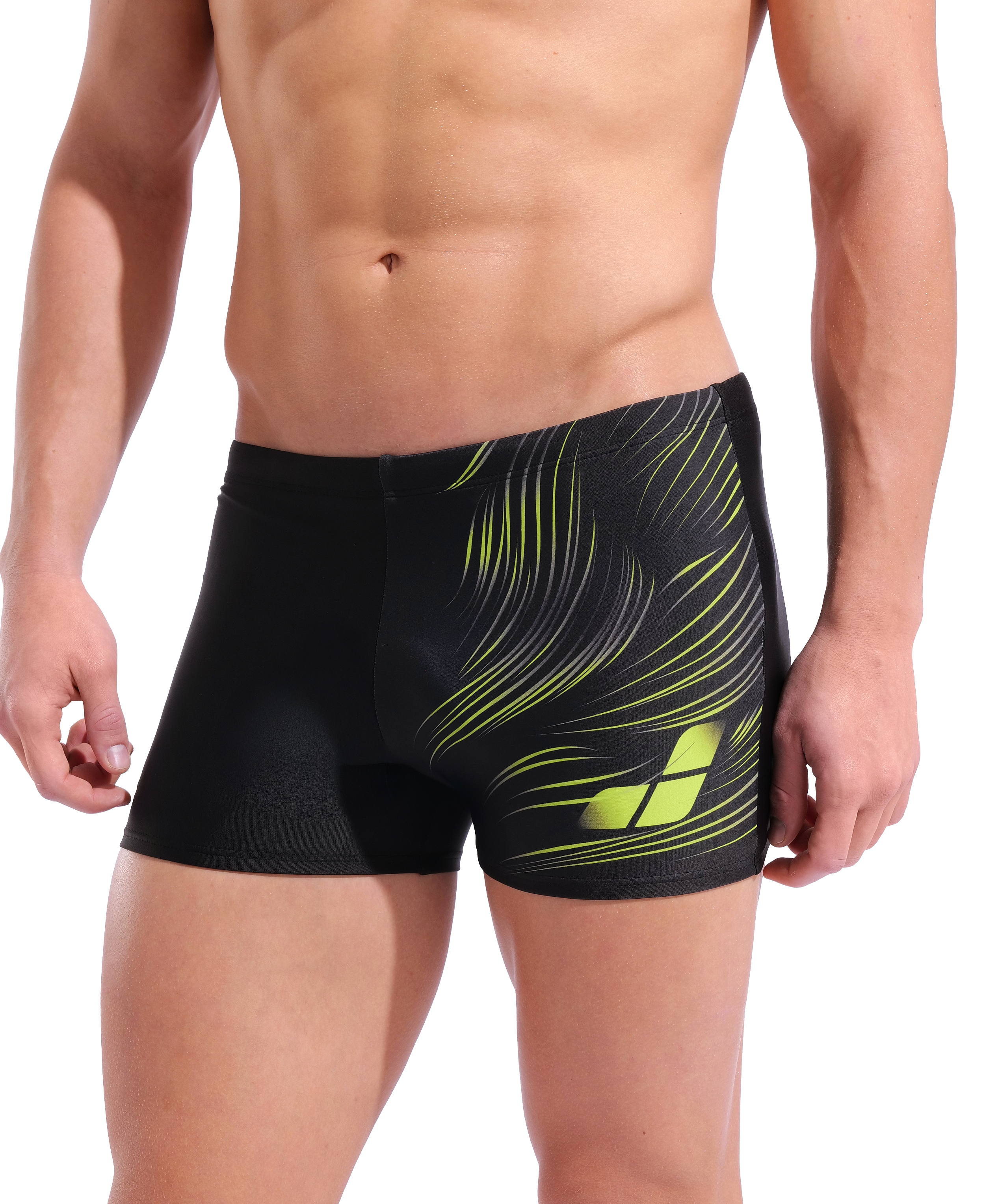 Foliage Swim Short miesten uimahousut, musta-värikäs