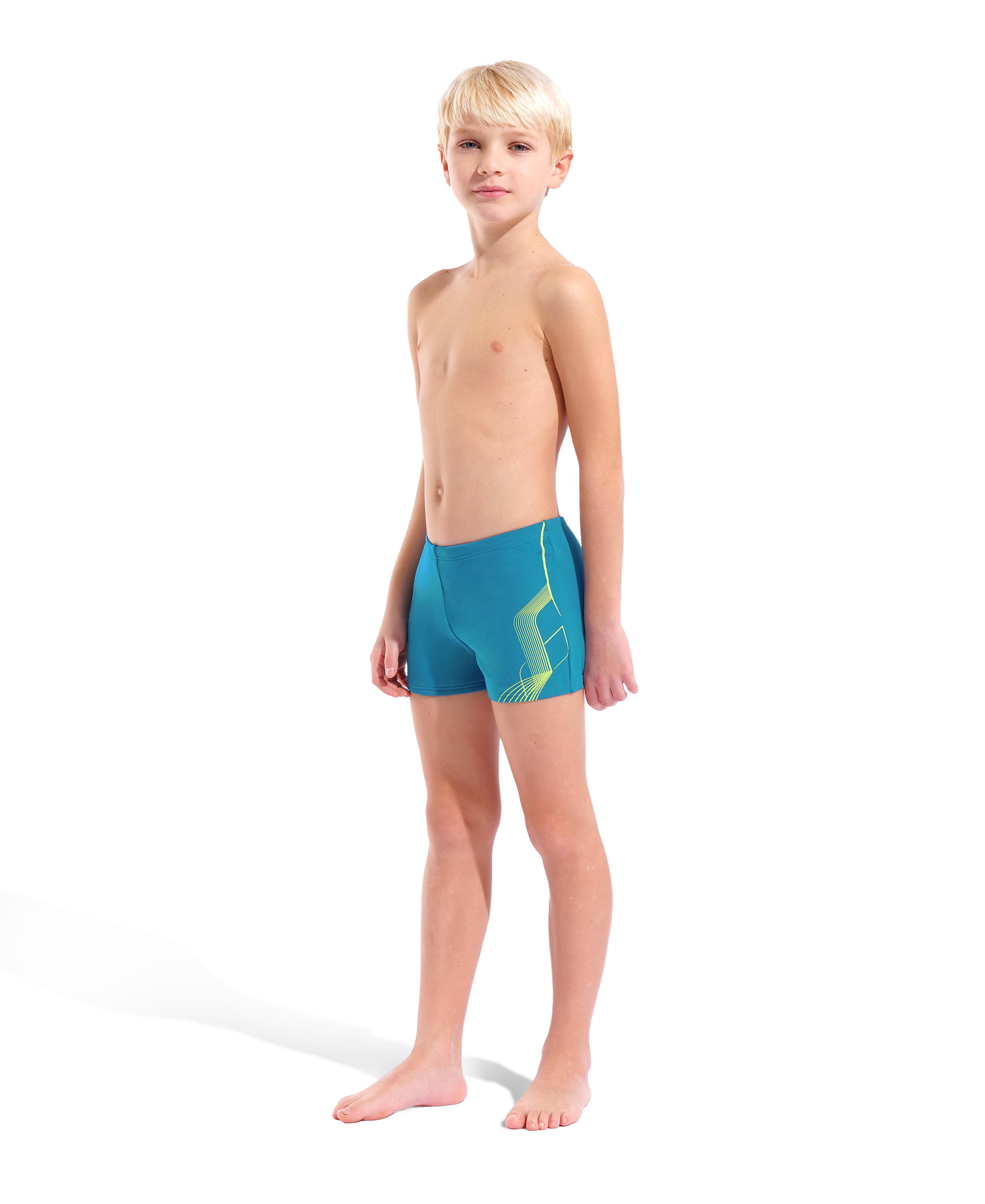 Vibe Swim Short poikien uimahousut, sininen-lime