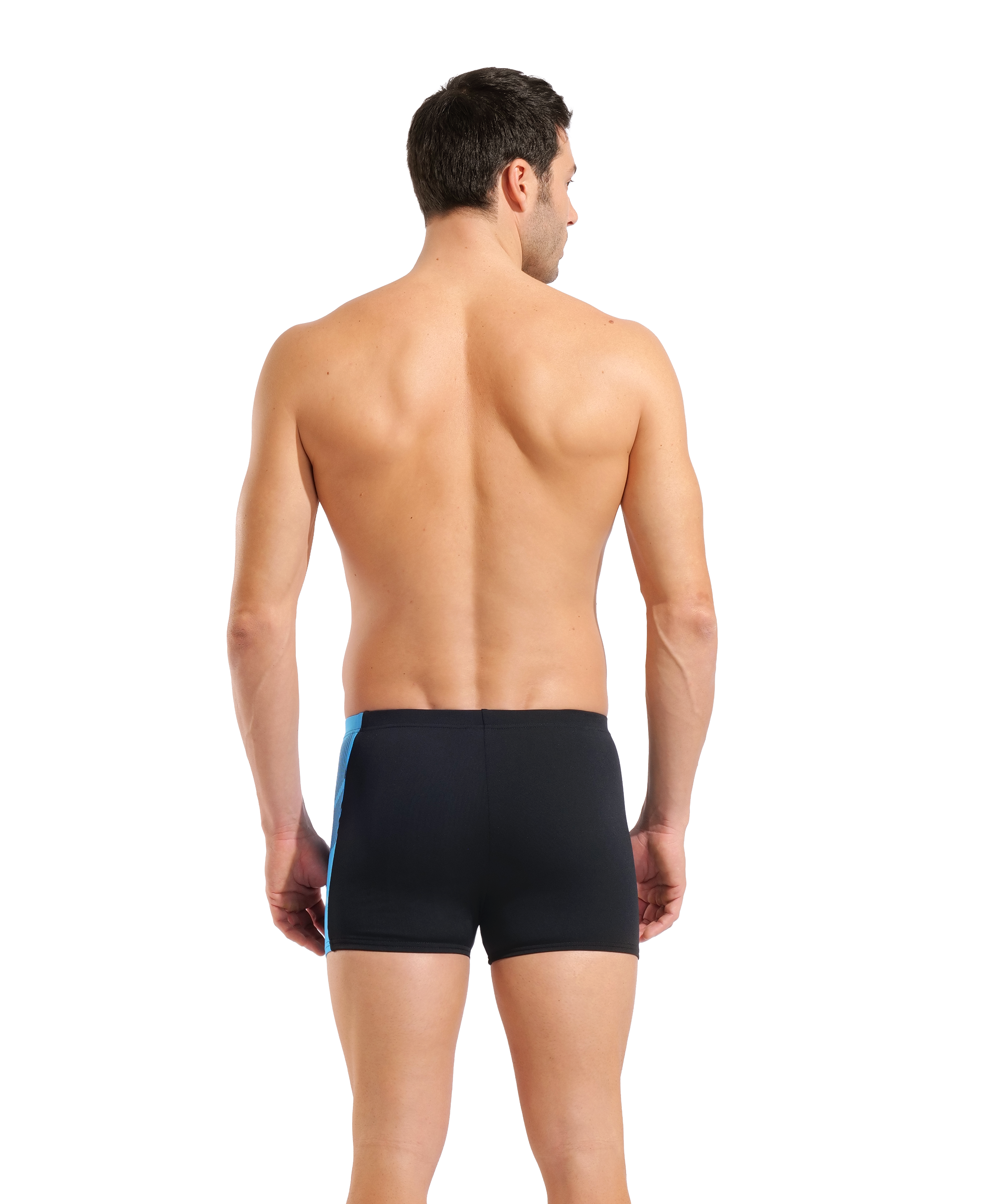 Printed Splice Swim Short miesten uimahousut, musta-turkoosi