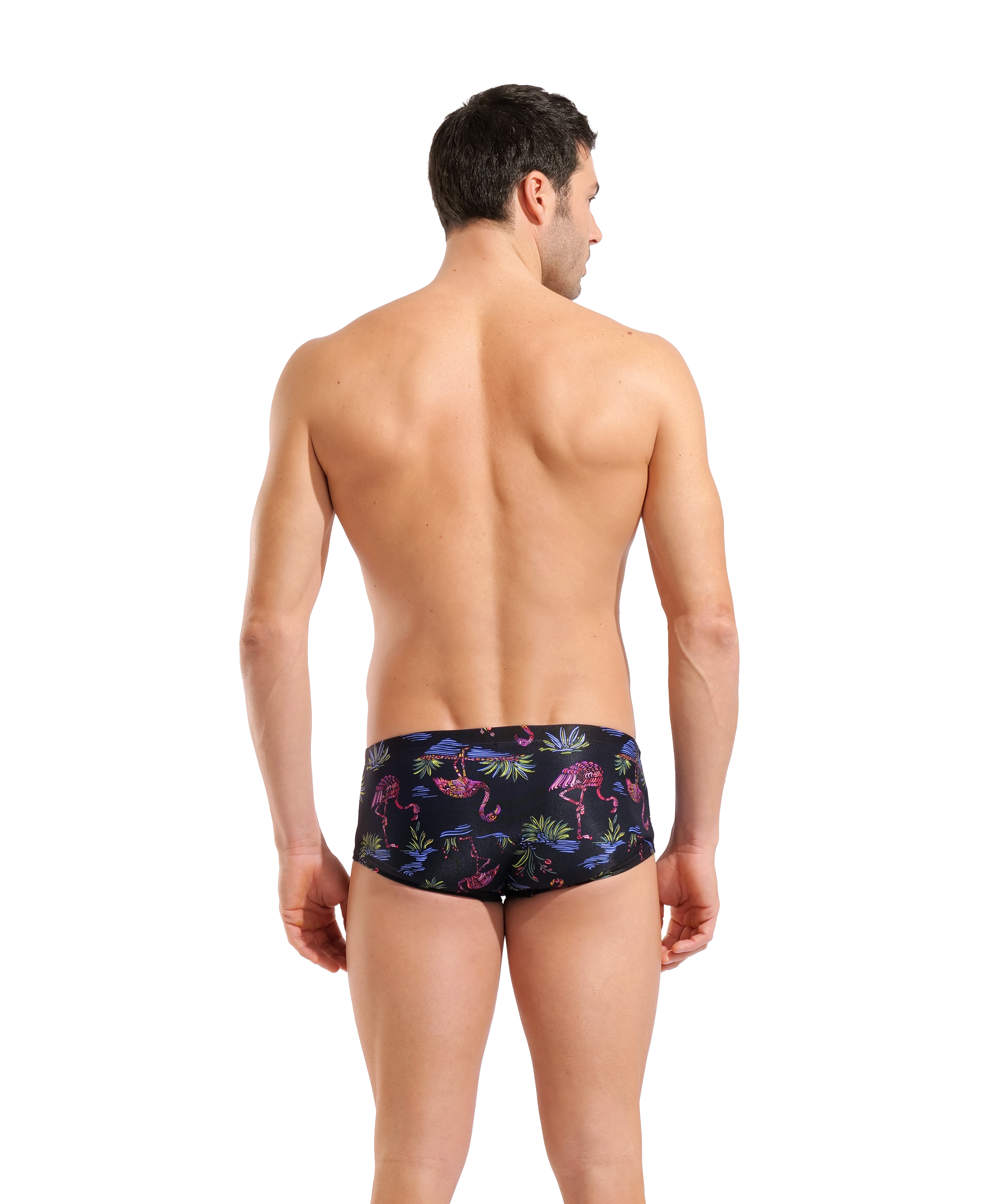 Arena Flamingo Swim Low Waist Short miesten uimahousut, musta