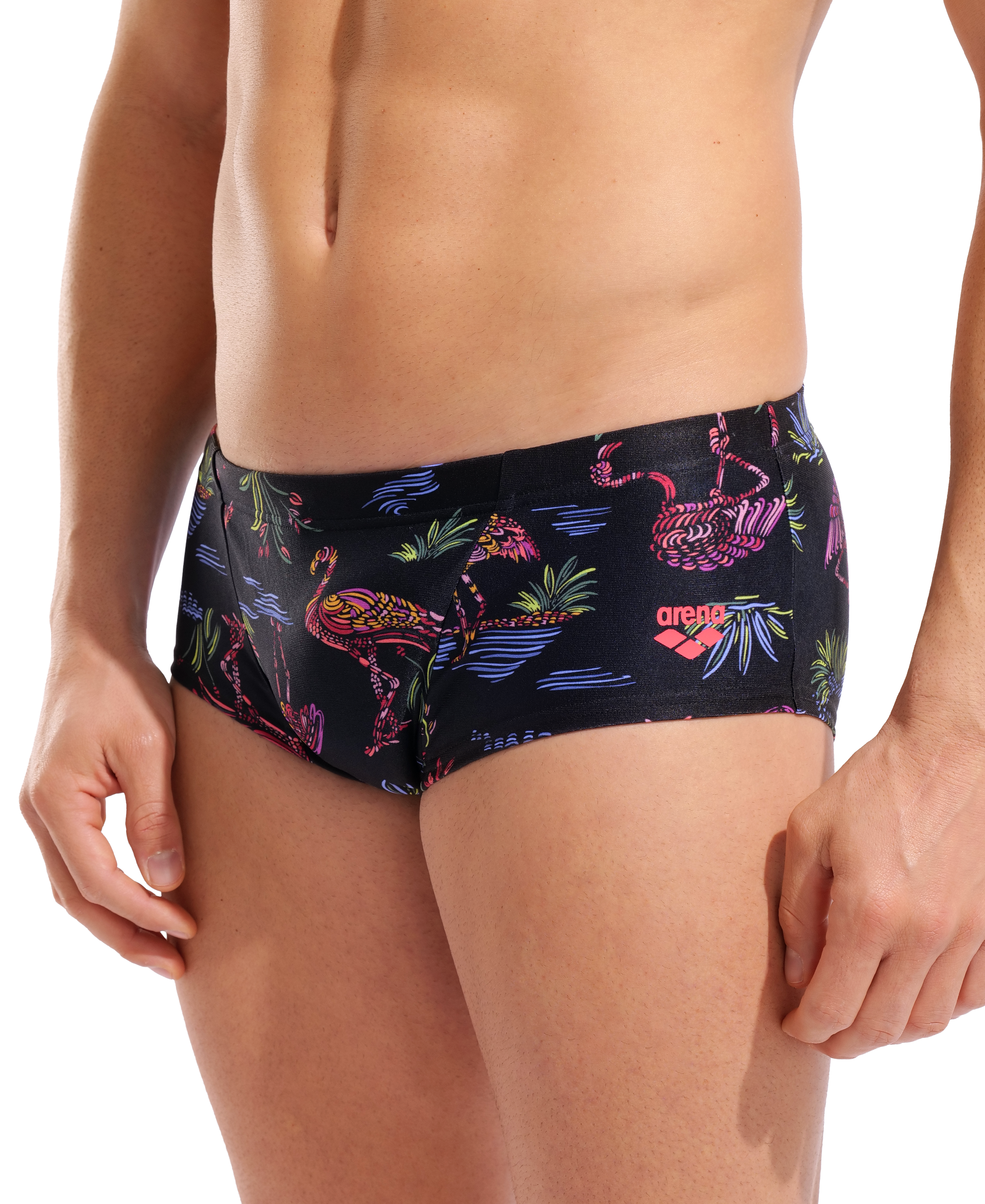 Arena Flamingo Swim Low Waist Short miesten uimahousut, musta