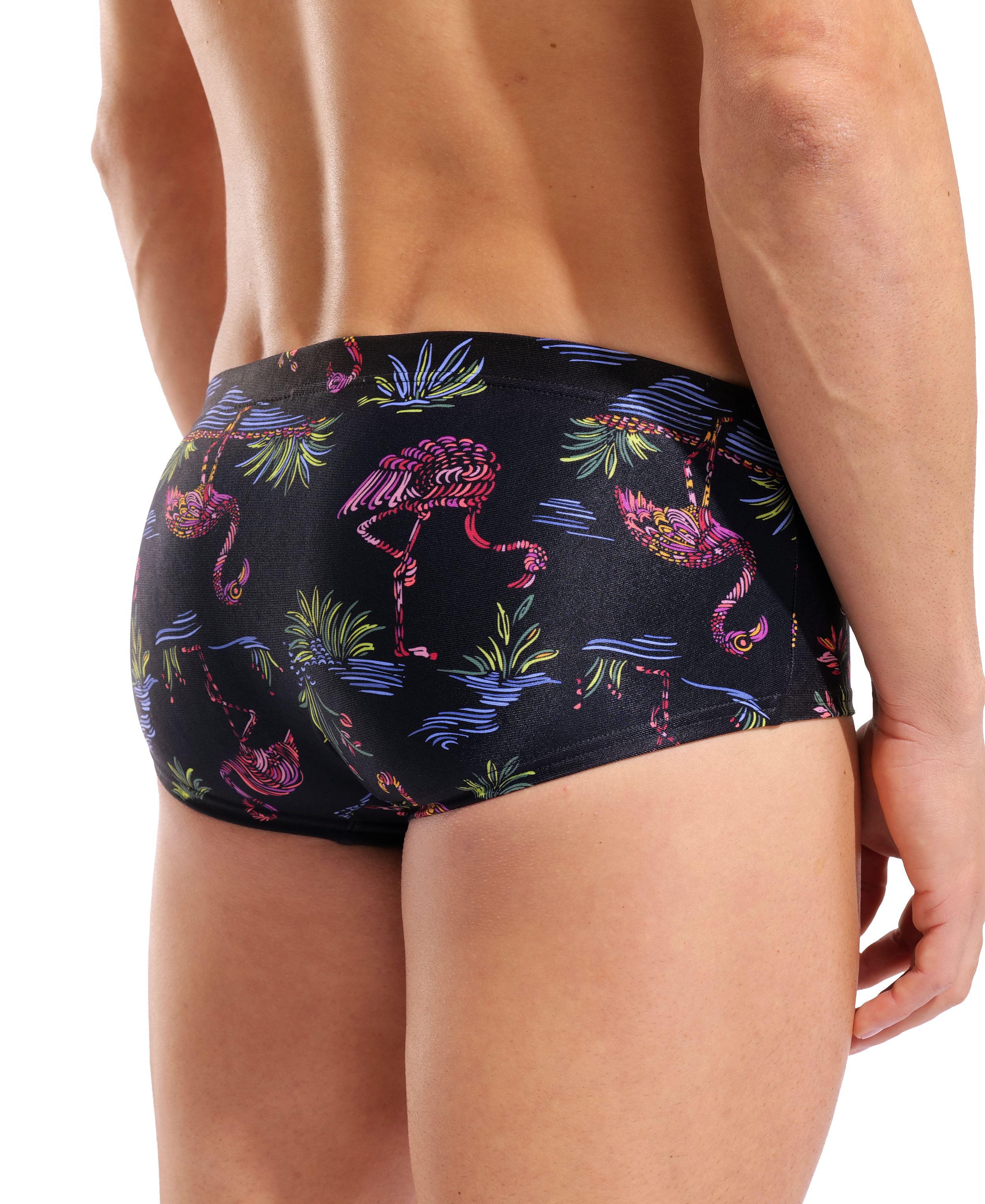 Arena Flamingo Swim Low Waist Short miesten uimahousut, musta