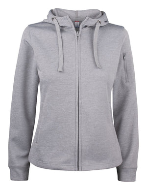 Basic Active Hoodie FZ Dam Grå Mel