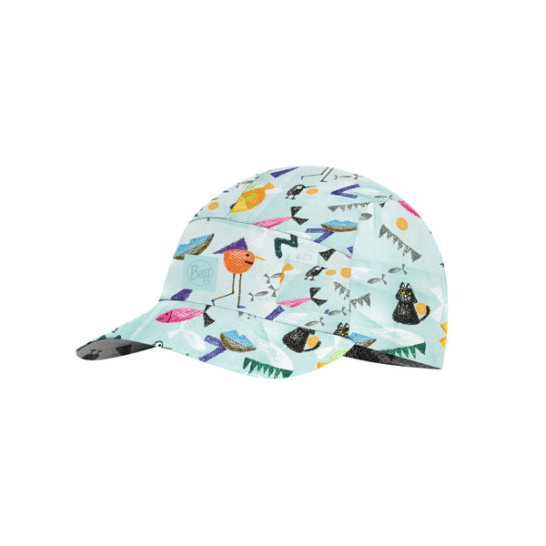 Buff Pack Mini Cap Kids – lasten kevyt ja taittuva lippalakki, Otom Sky, UPF 50+ aurinkosuoja