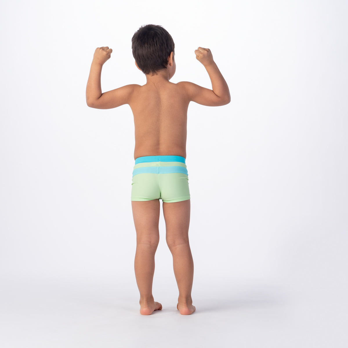 Tahu Kids lasten boxer-uimahousut, vihreä-vaaleansininen