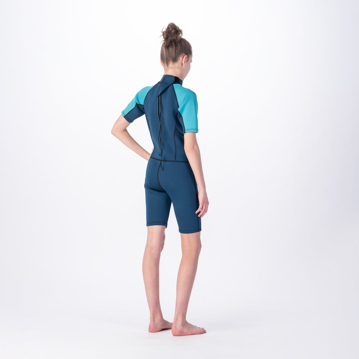 Surfo lasten märkäpuku, tummansininen-riikinkukonsininen