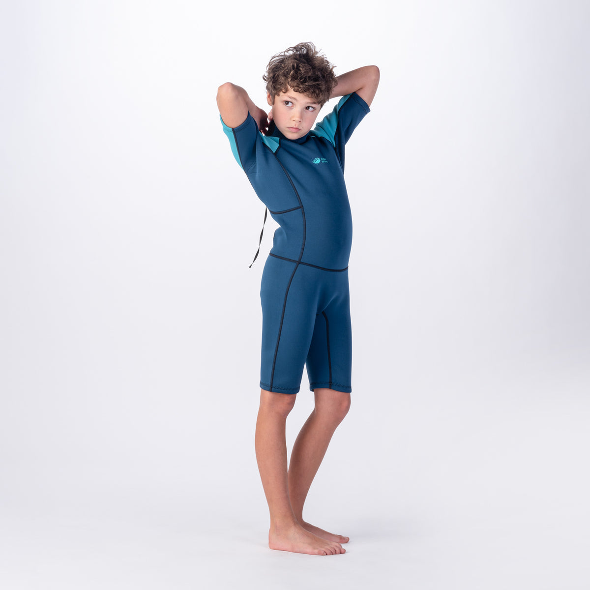 Surfo lasten märkäpuku, tummansininen-riikinkukonsininen