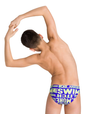 Neon Glitch Jr Brief badbyxor för pojkar