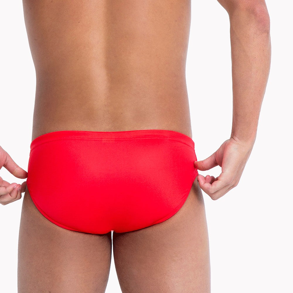 Waterpolo Classic Men's Water Polo Swim Trunks, Red