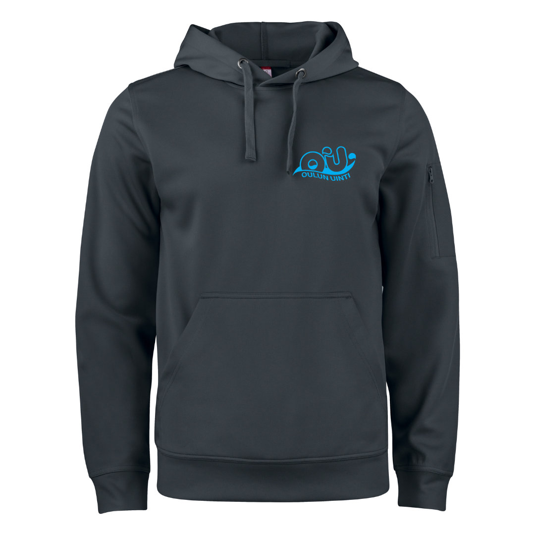 Unisex Basic Active Hoodie, svart - Oulu simning