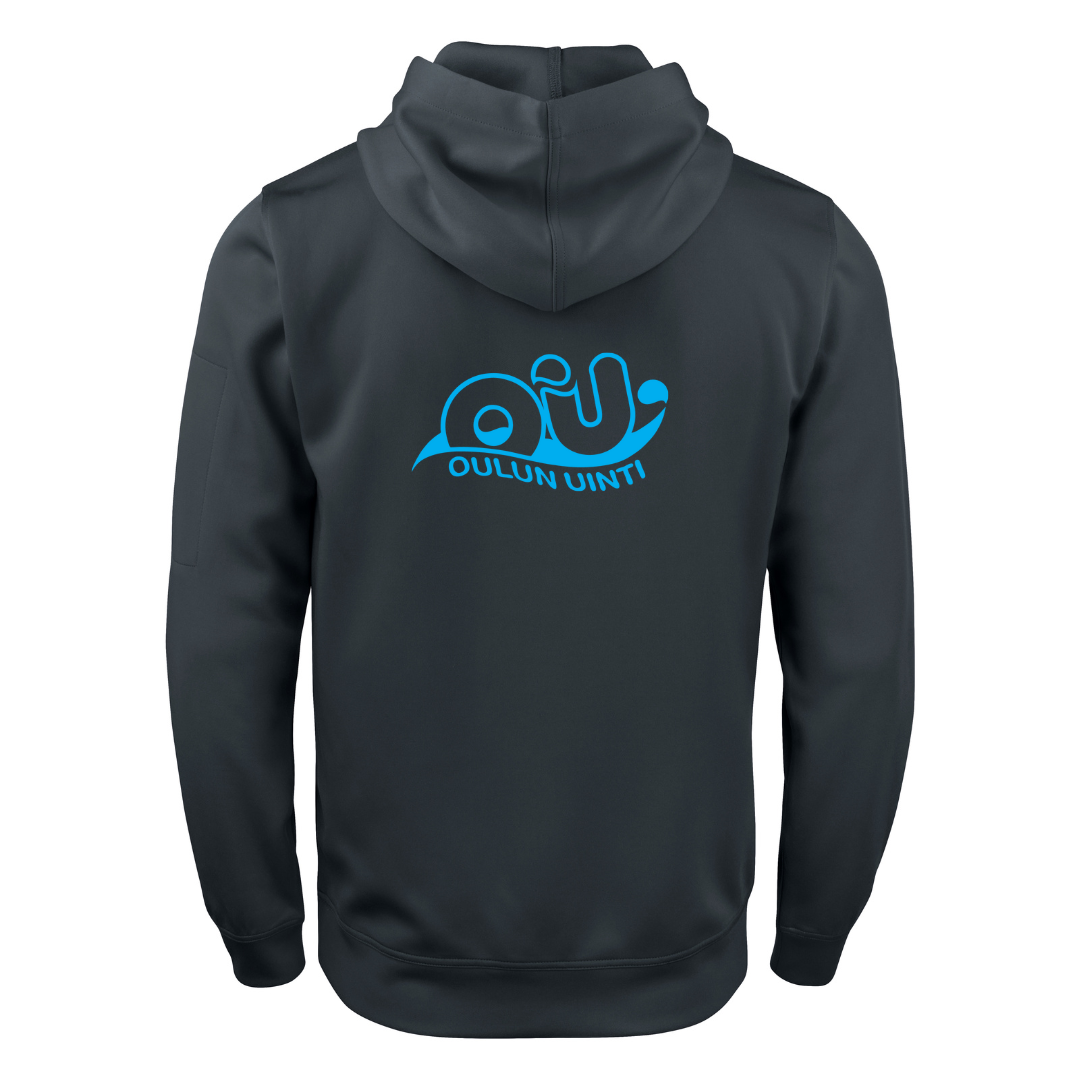 Unisex Basic Active Hoodie, svart - Oulu simning