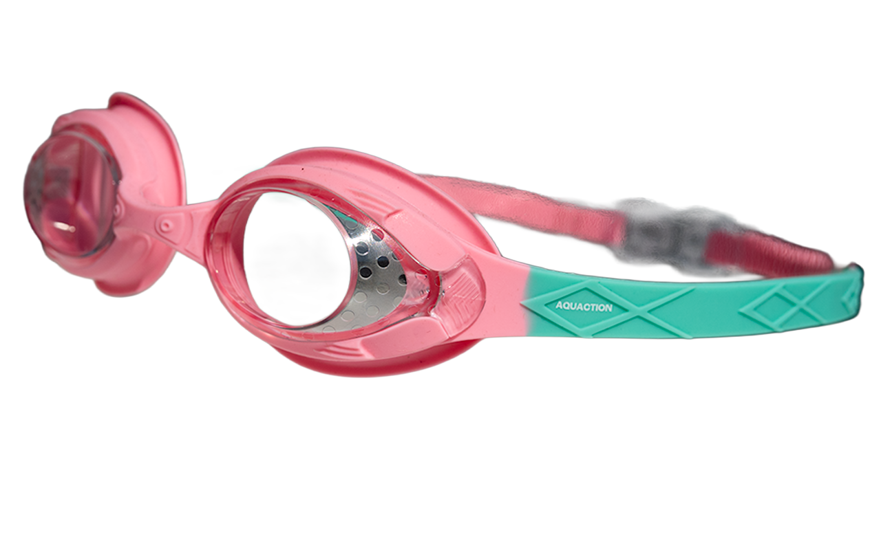 AquaKids children's swimming goggles, mint-pink