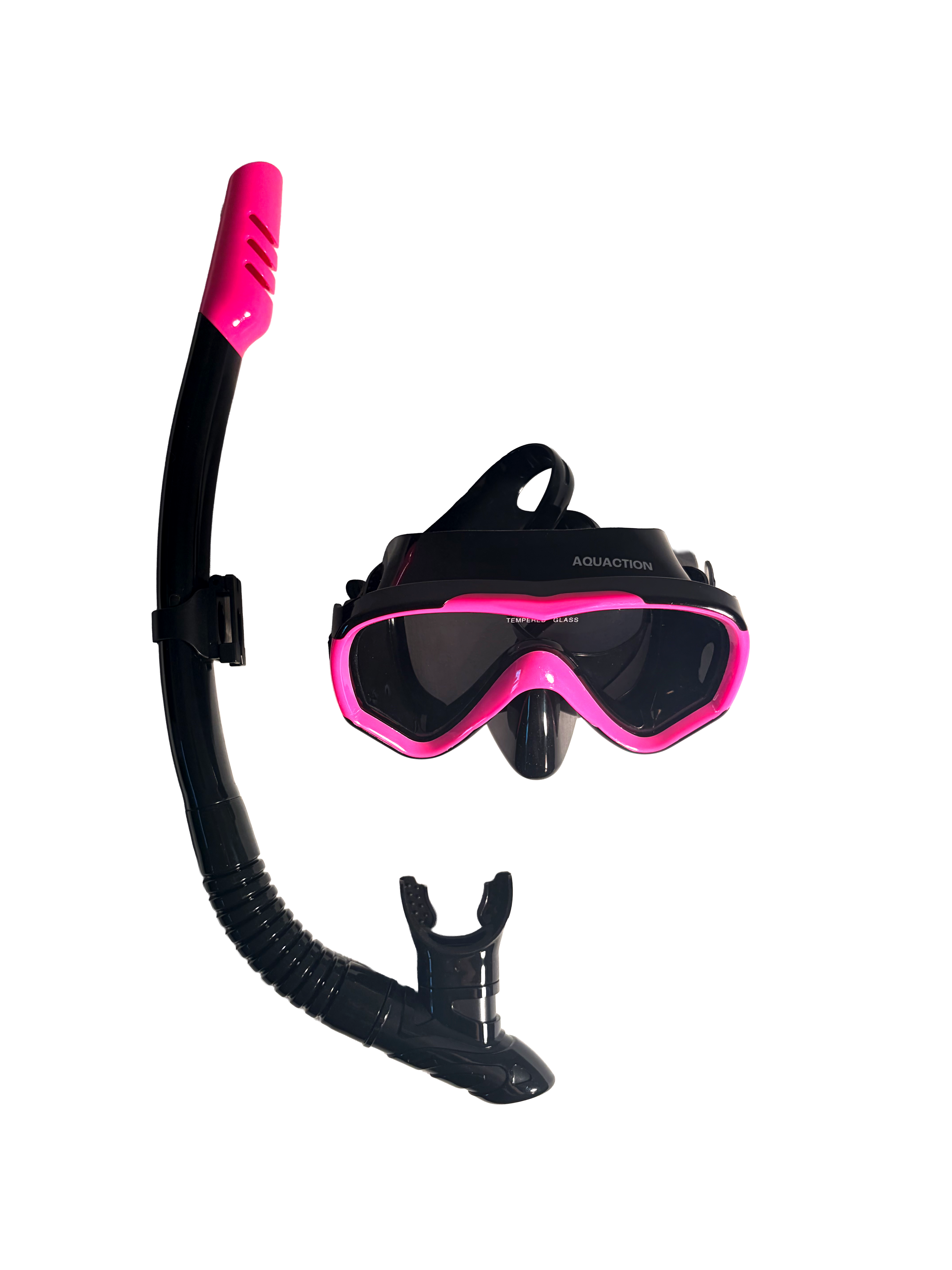 Aquadive snorkelset för vuxna, svart-rosa