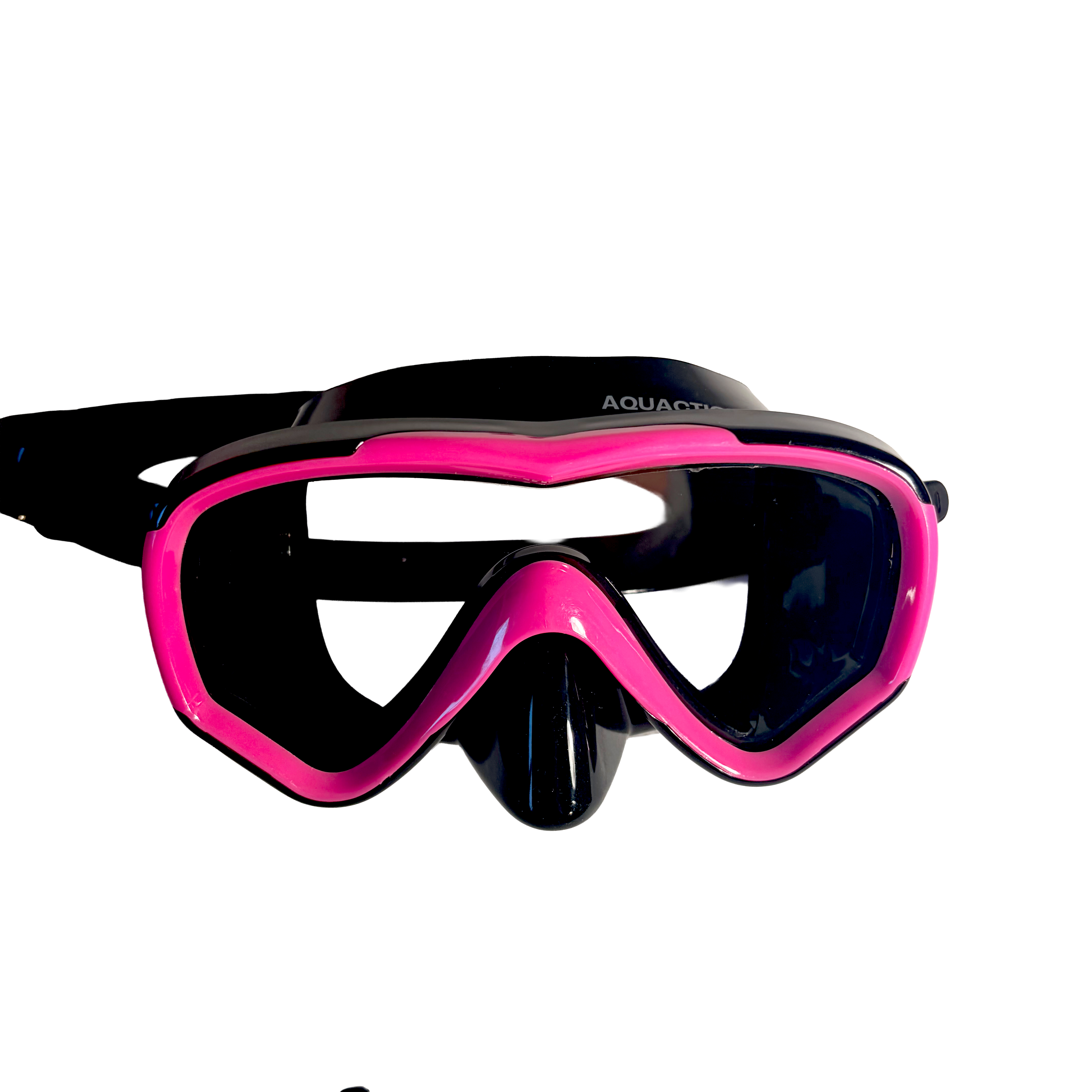 Aquadive snorkelset för vuxna, svart-rosa