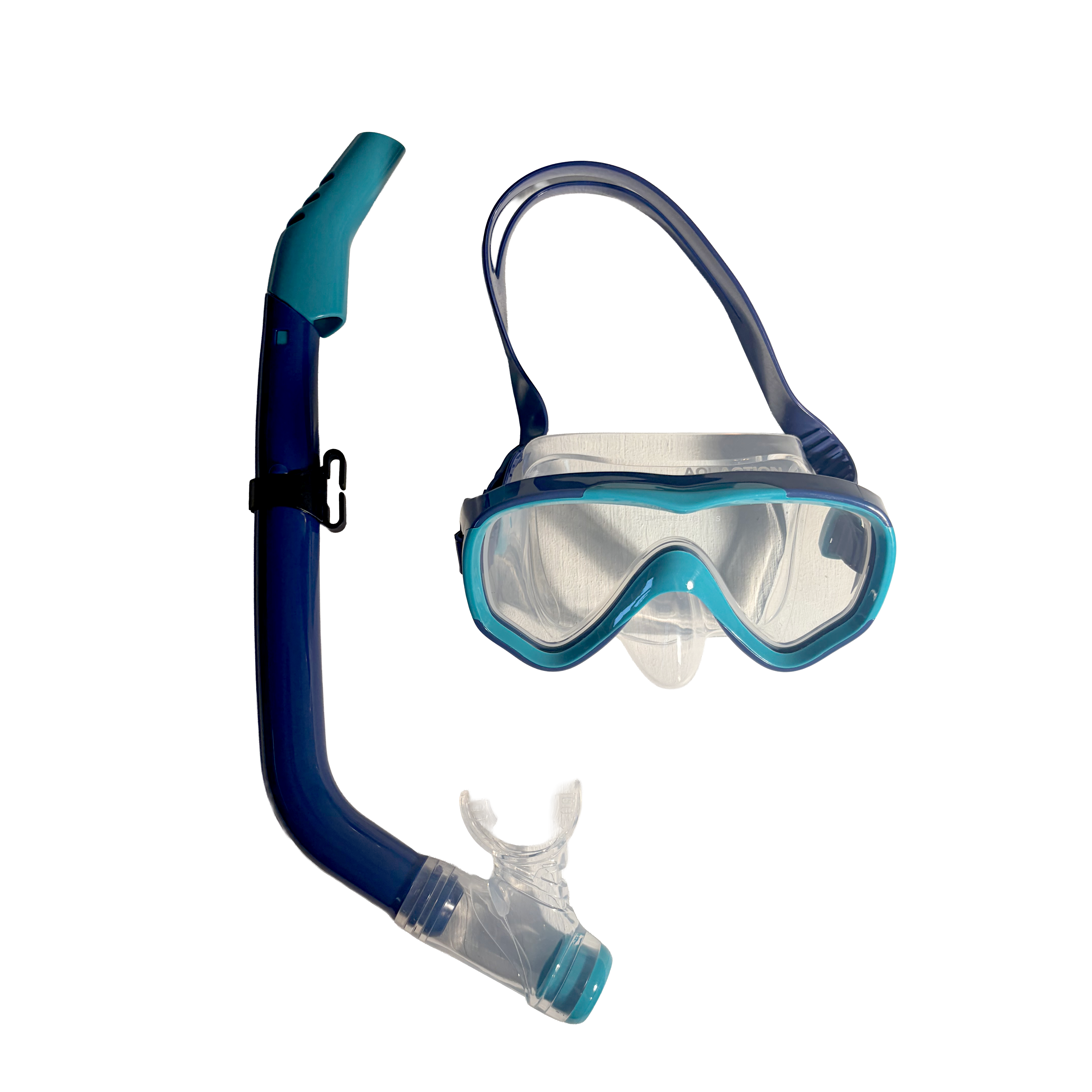 Aquadive Jr snorklingsset för barn, marin-grön