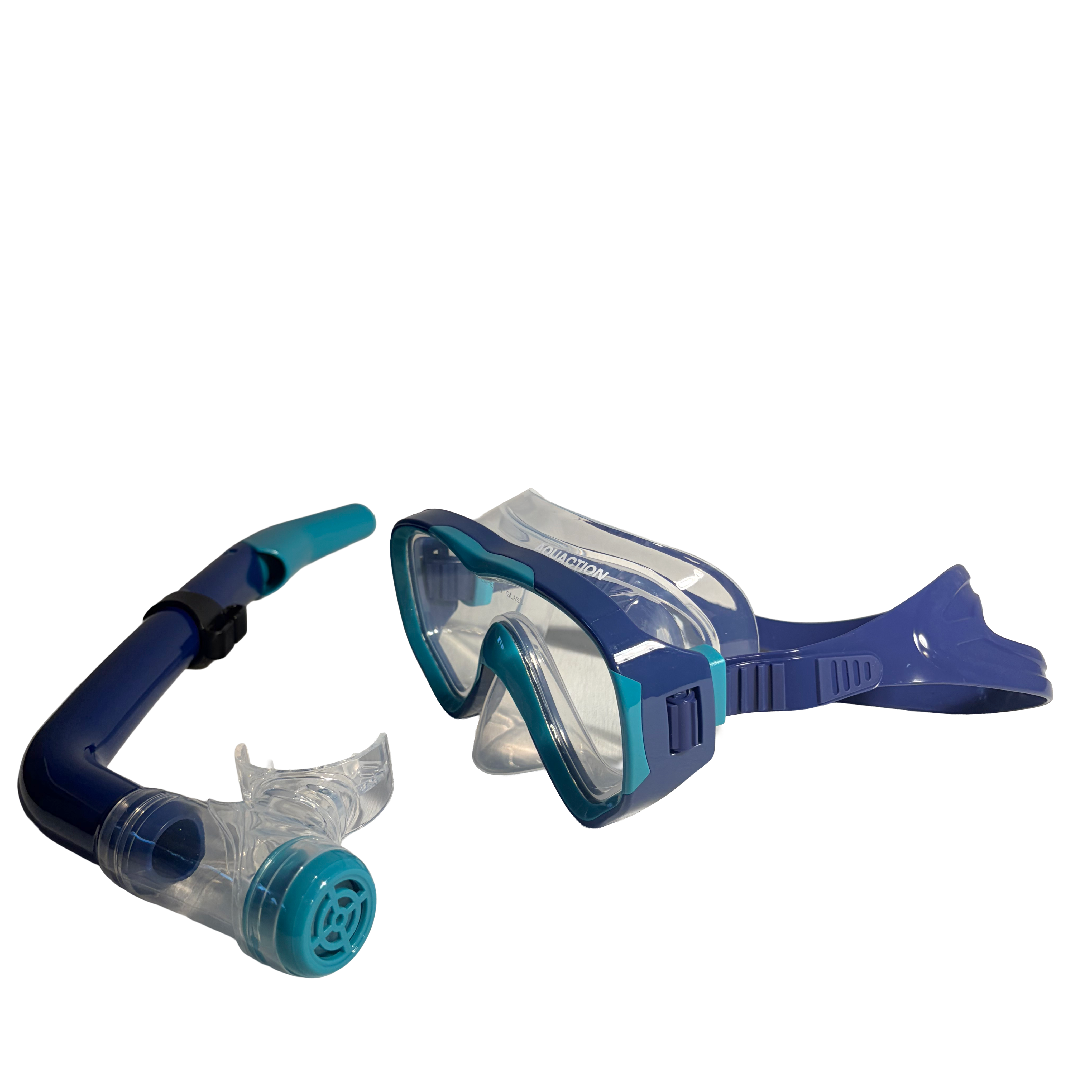 Aquadive Jr snorklingsset för barn, marin-grön