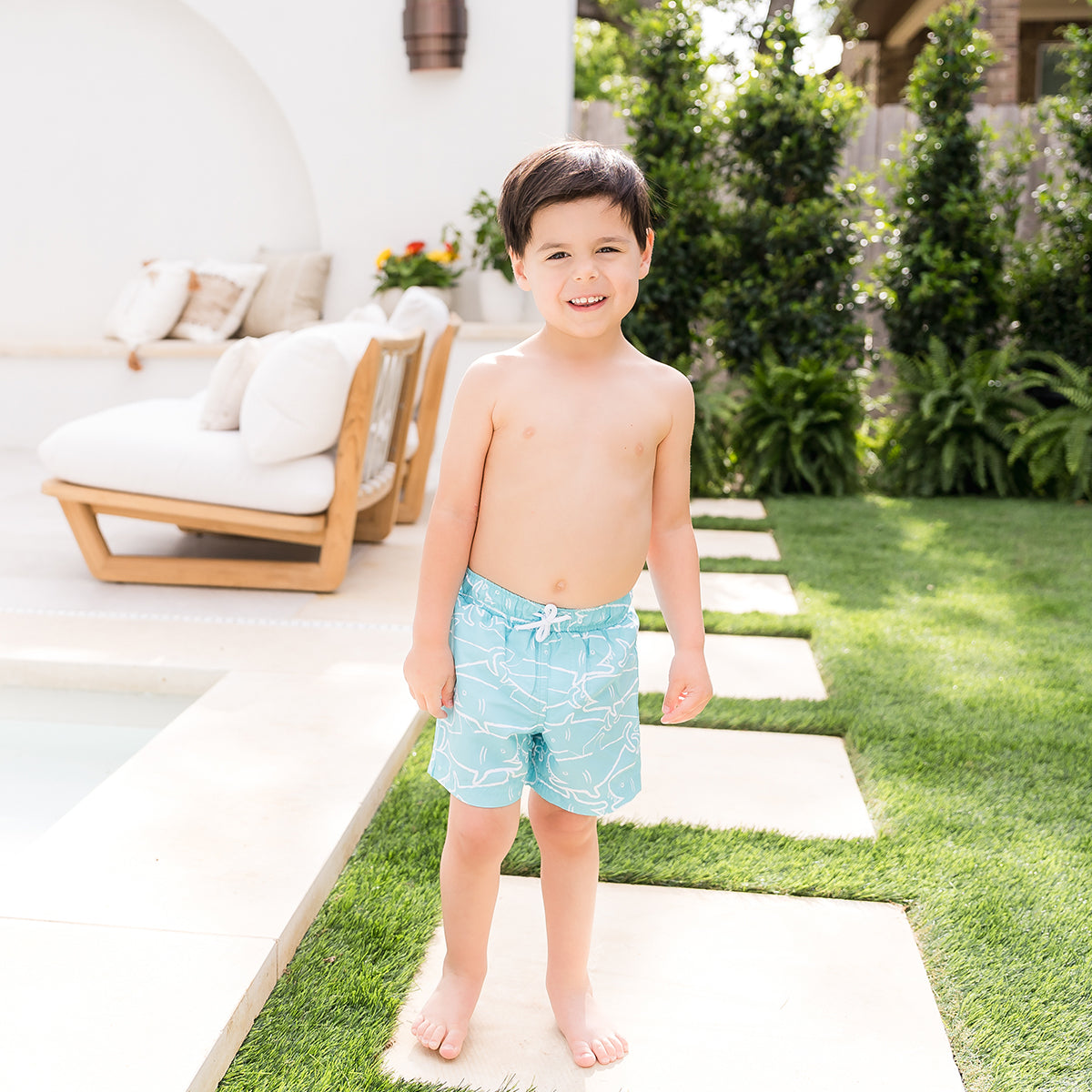 Shark Shorts poikien uimashortsit, turkoosi