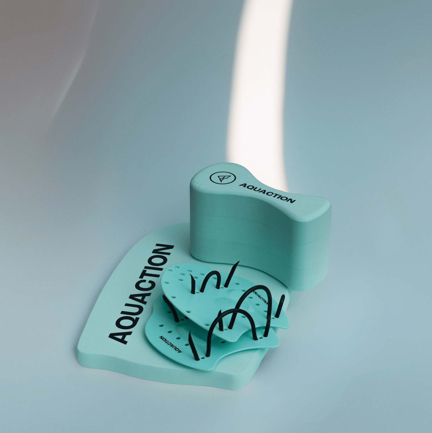 Aloittavan uimarin varustepaketti – uimalauta, uintipullari ja uintilättäritAquaction