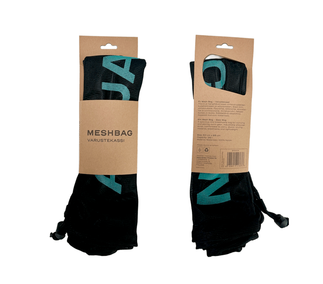 Aqua Mesh Bag varustekassi, mustaAquaction