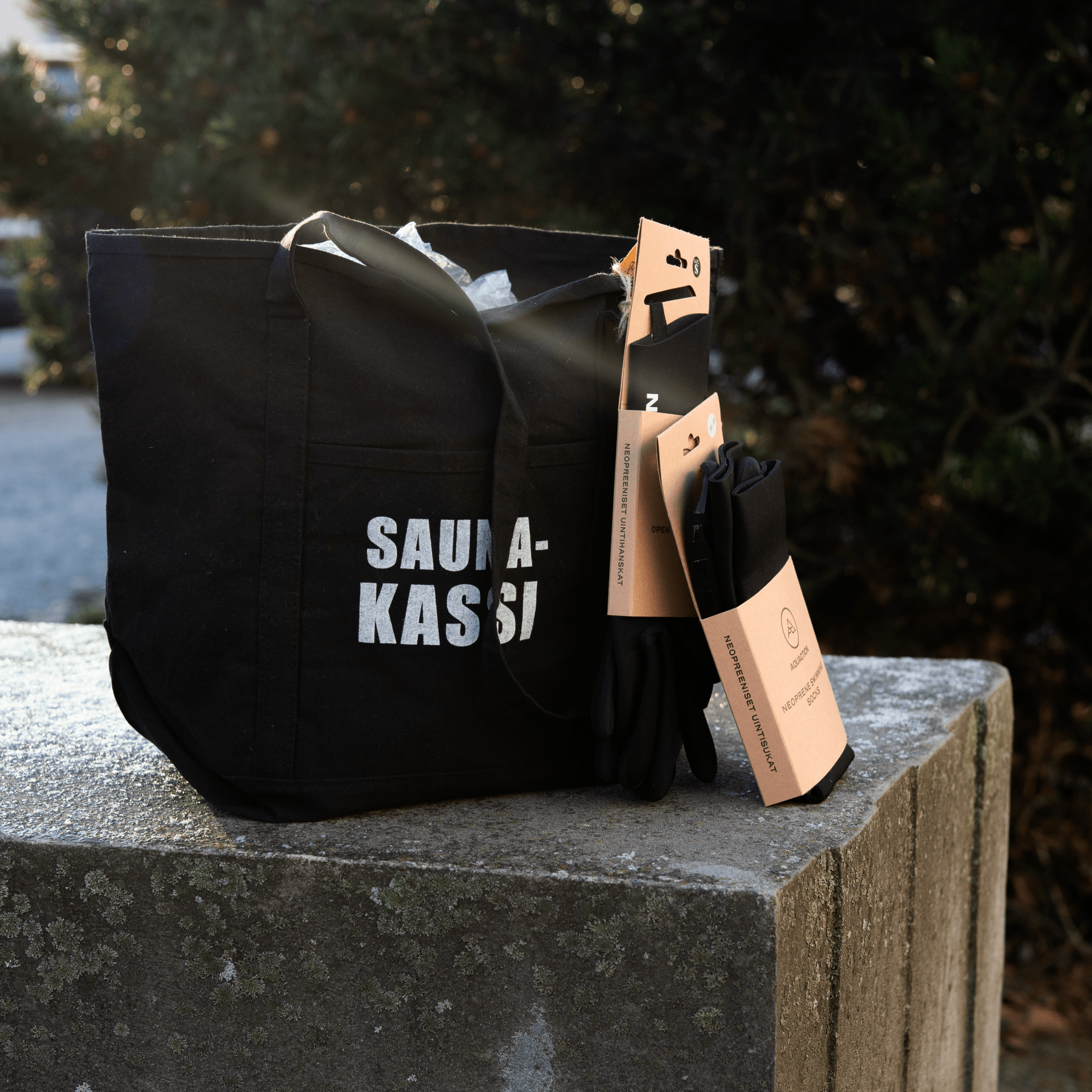 Aquaction saunakassi, mustaAquaction