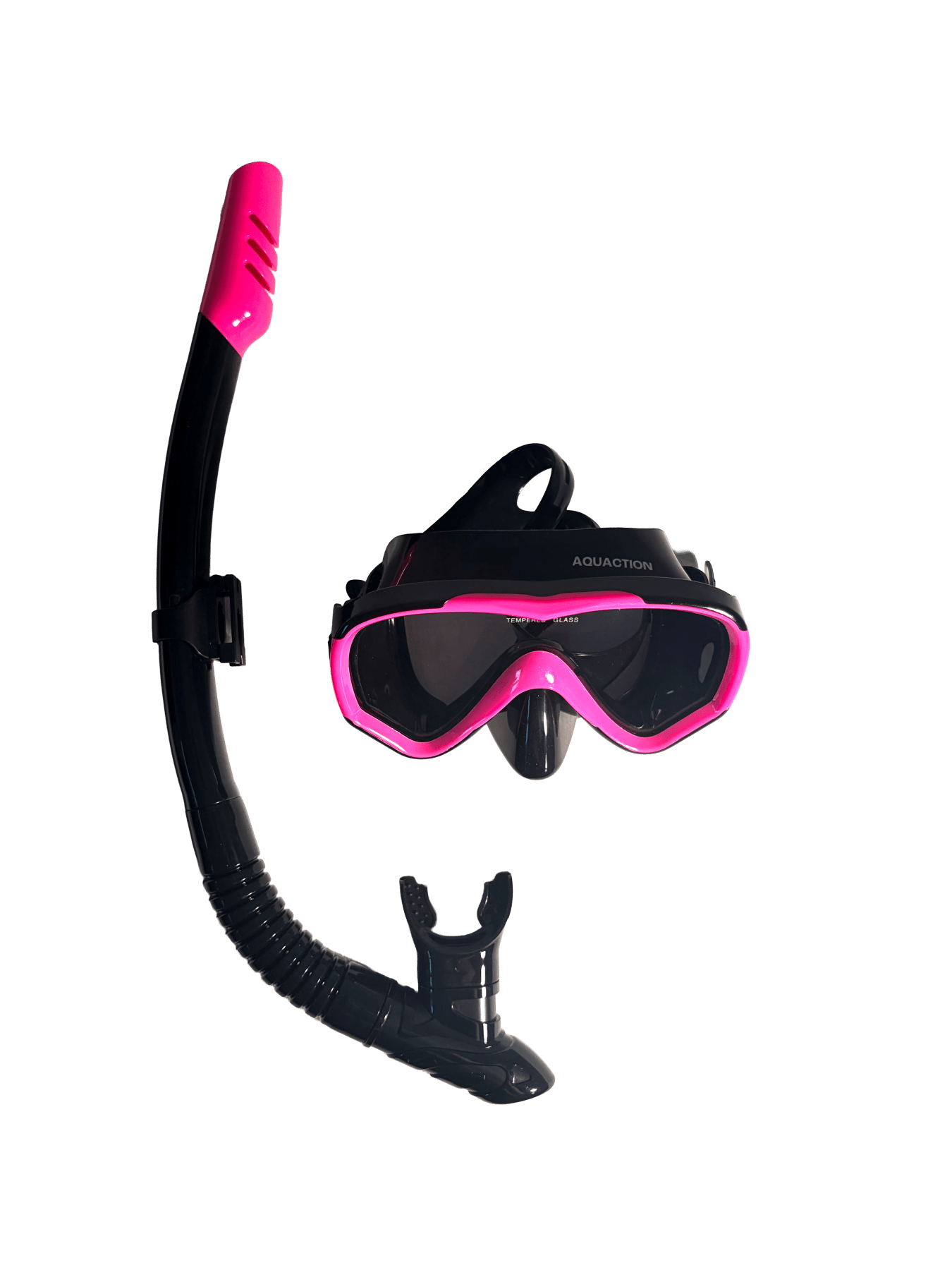 Aquadive aikuisten snorkkelisetti, musta-pinkkiAquaction