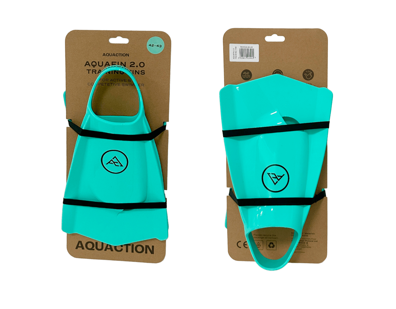 Aquafin 2.0 uimaräpylät, minttu - mustaAquaction