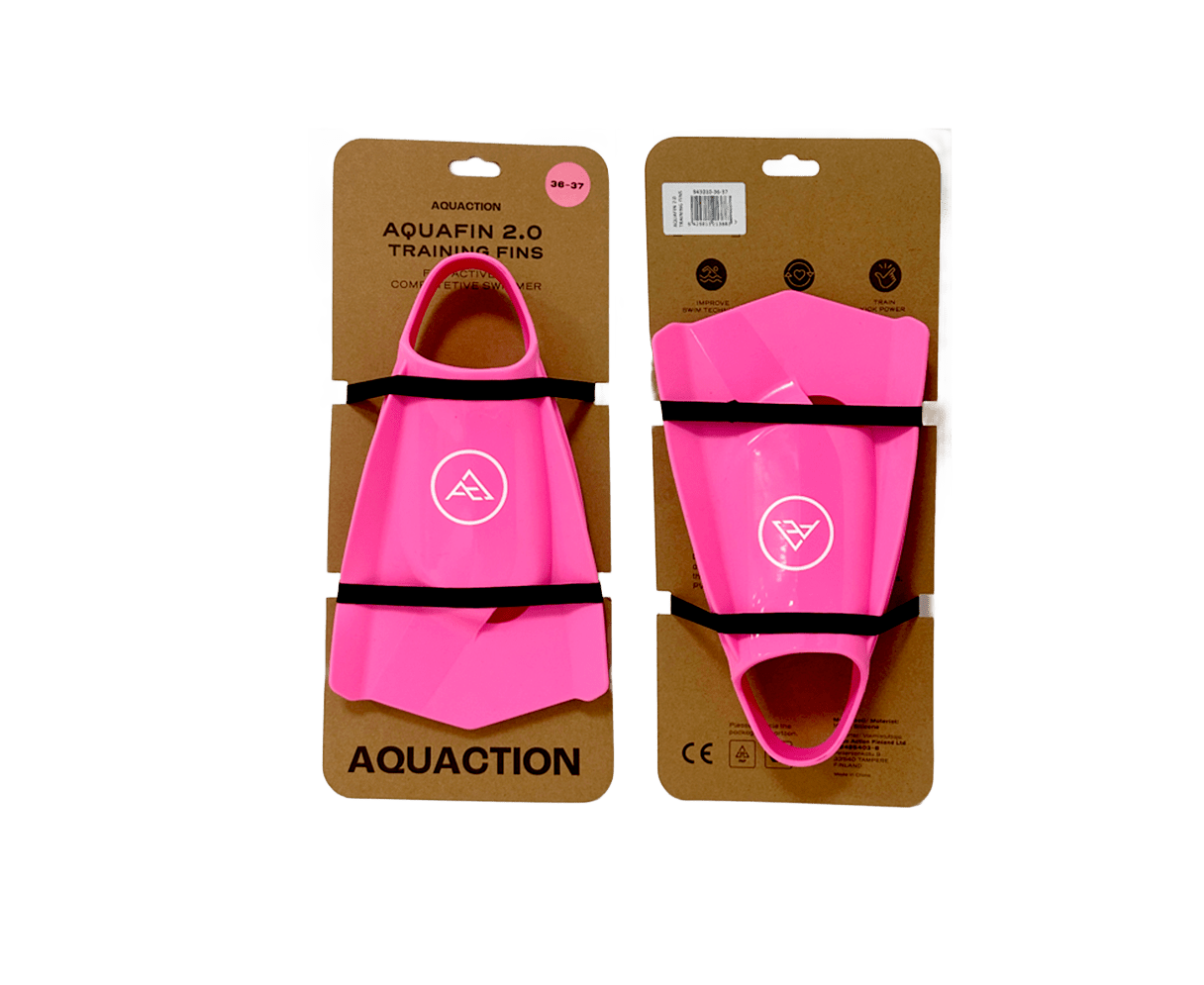 Aquafin 2.0 uimaräpylät, pinkki - valkoinenAquaction