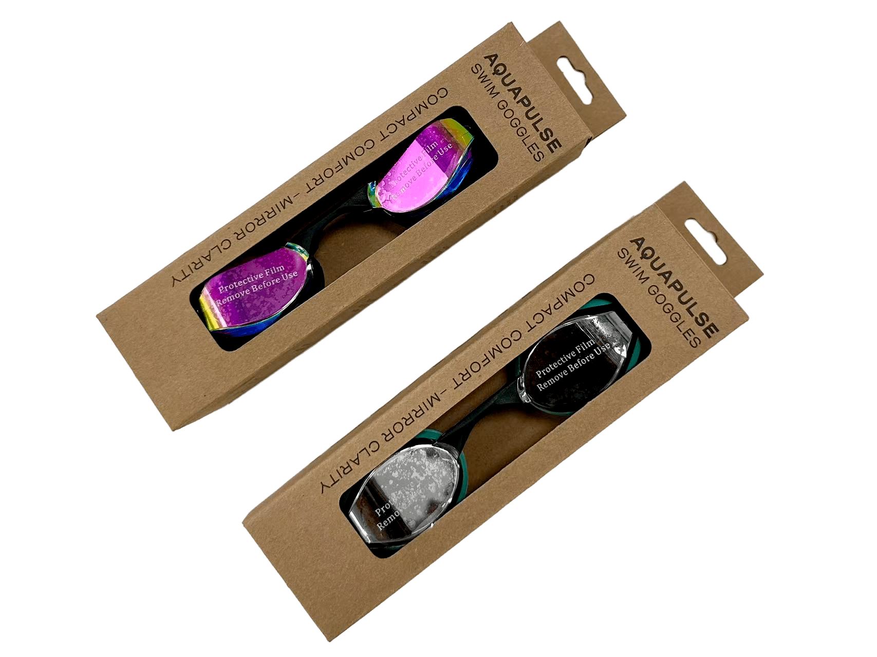 AquaPulse Mirror uimalasit, kulta - pinkkiAquaction