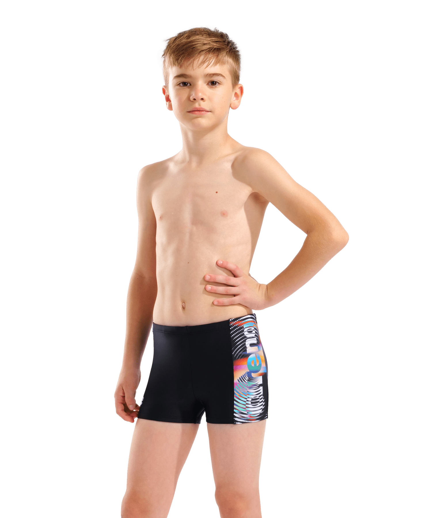 Arena Lit Logo Swim Short Poikien Uimahousut, Musta - VärikäsArena