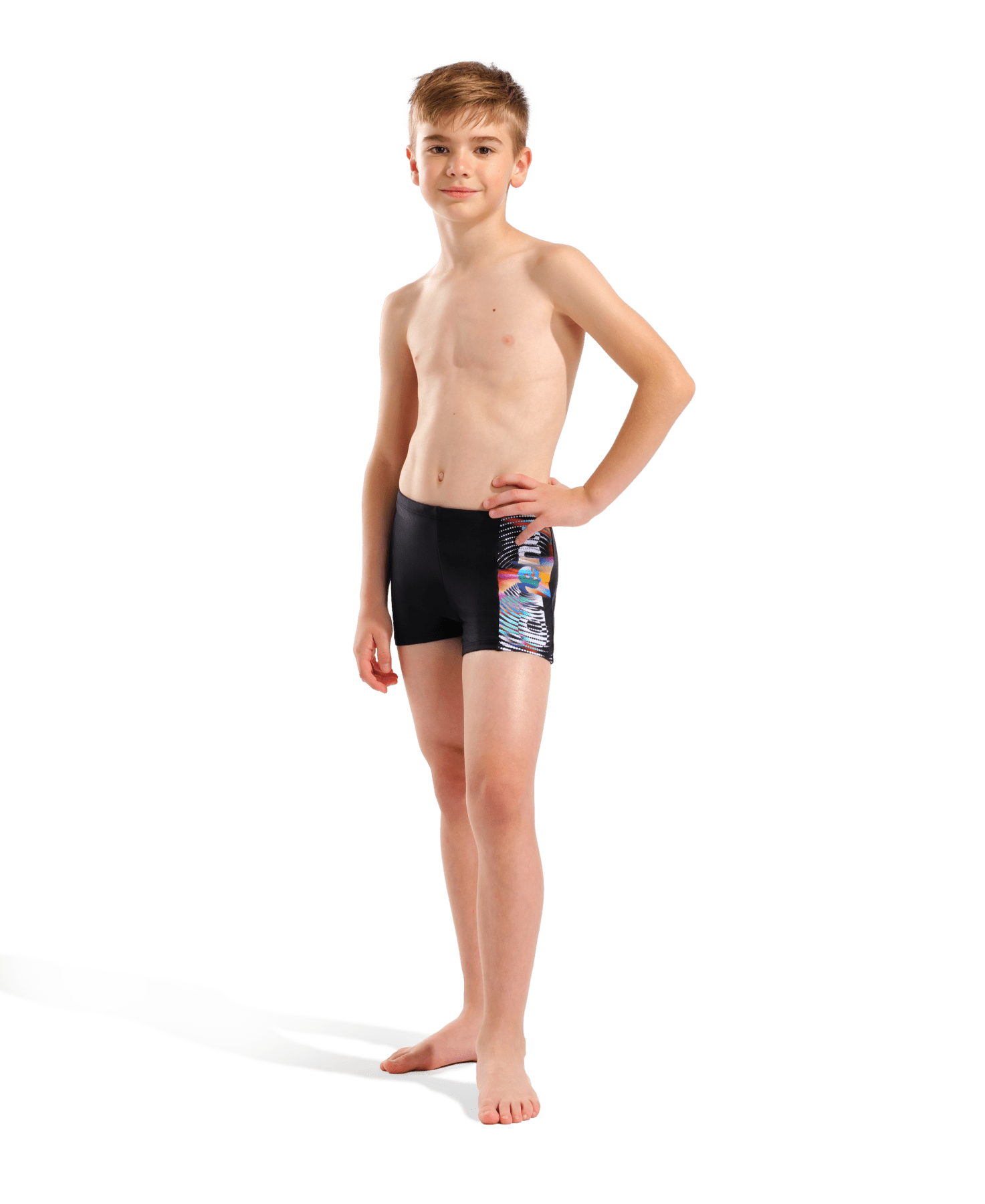 Arena Lit Logo Swim Short Poikien Uimahousut, Musta - VärikäsArena