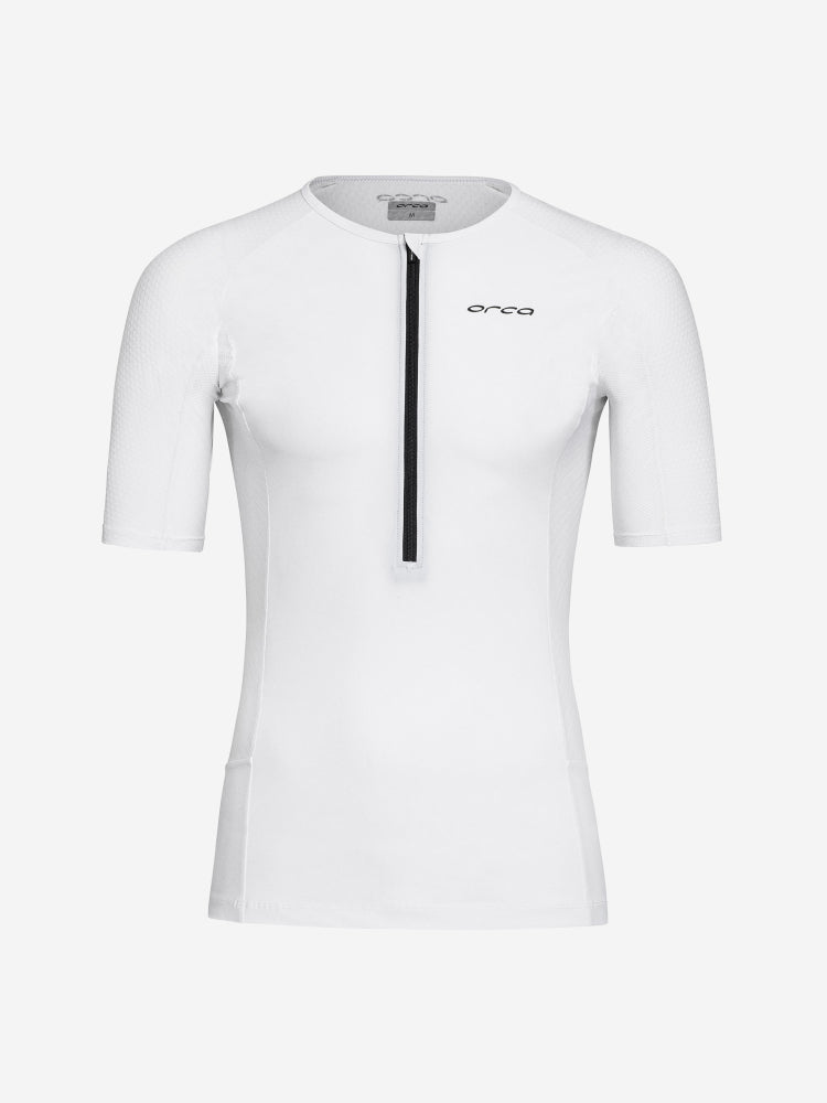 Athlex Sleeved Tri Top V2 miesten triathlon paita, valko - mustaOrca