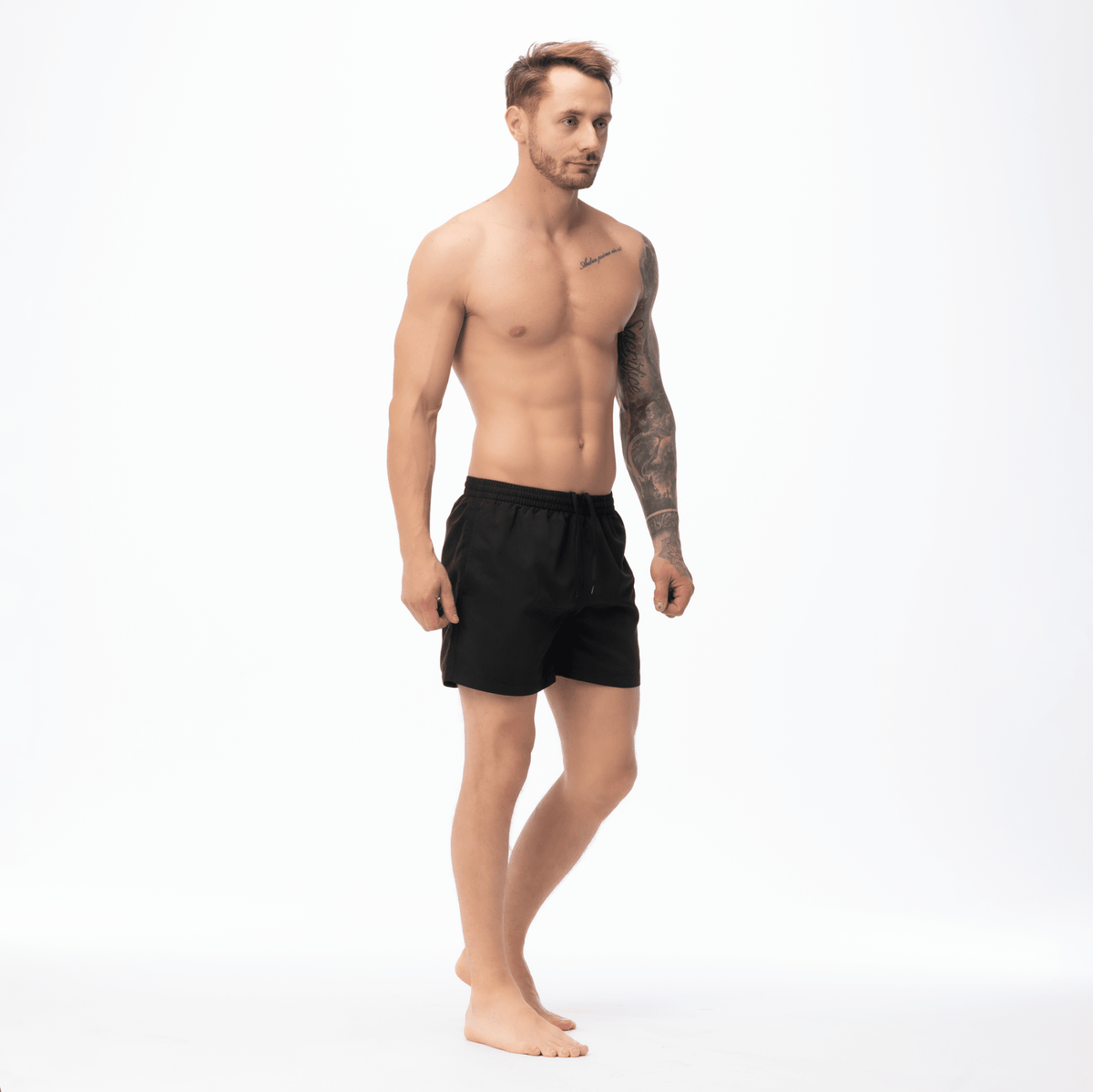 Azeli miesten uimashortsit, musta