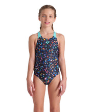 Confetti Swim Pro Back tyttöjen uimapuku,musta - värikäs - Arena