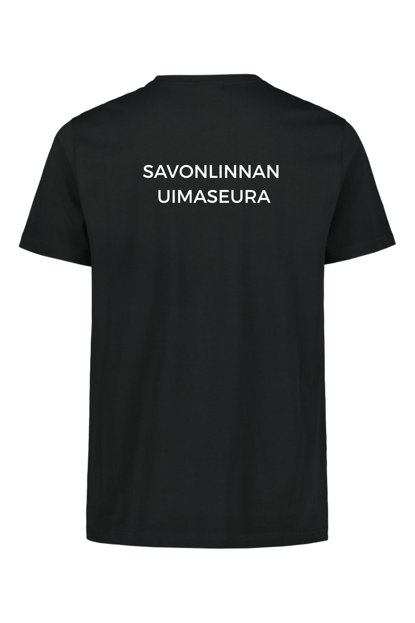 Miesten Cotton T-shirt, musta - Savonlinnan uimaseura