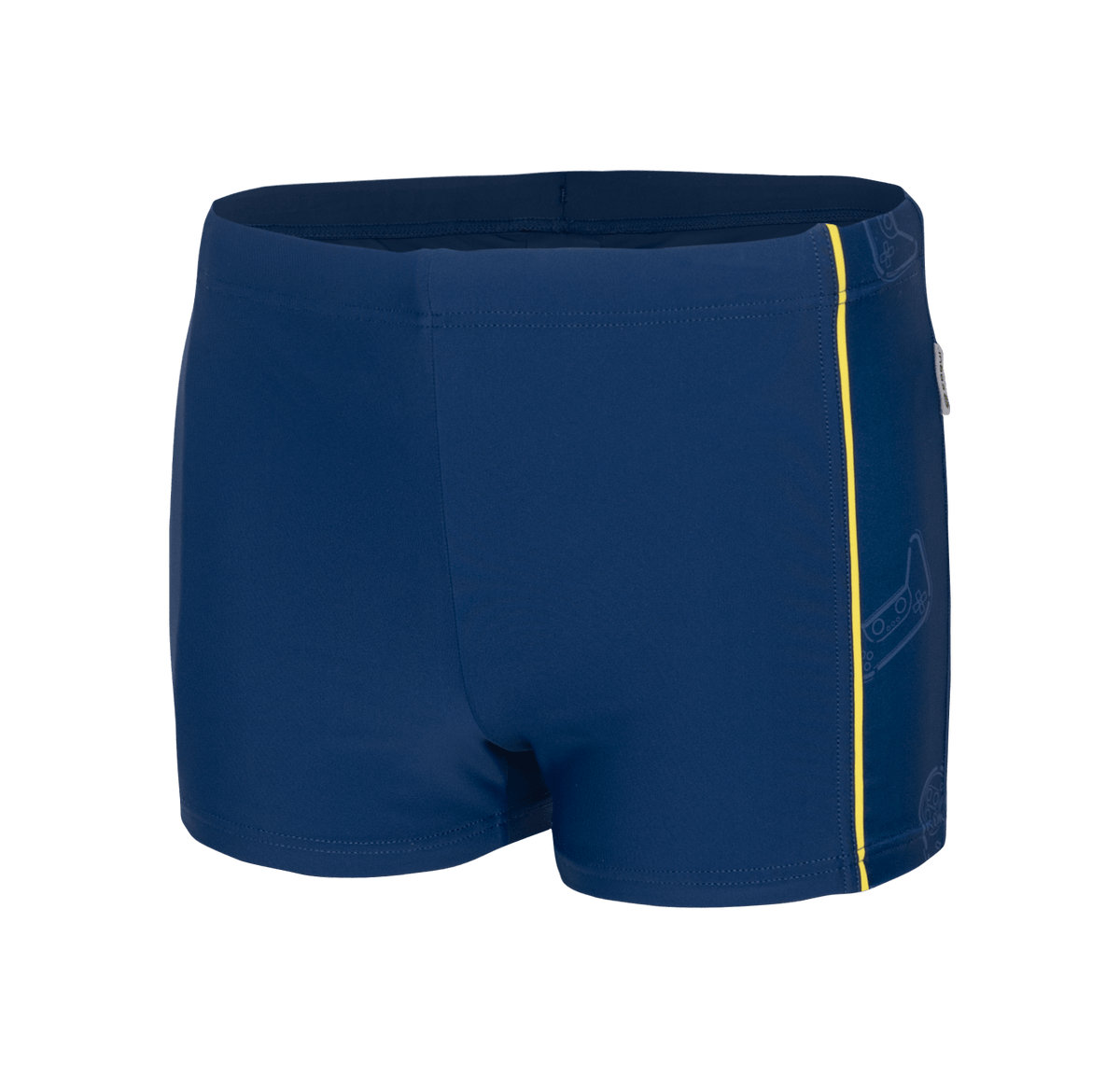 Emira poikien boxer-uimahousut, tummansininen-lime