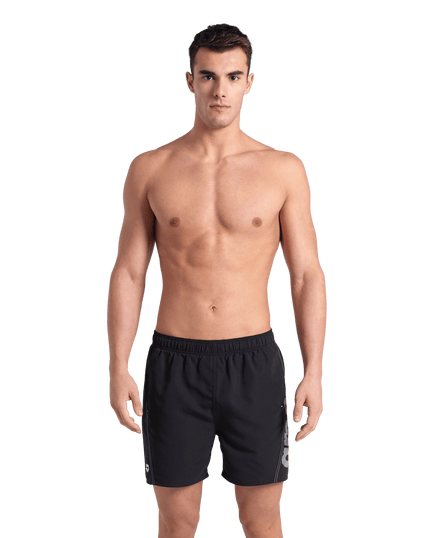 Fundamentals Logo Boxer R miesten uimashortsit, musta-valkoinenArena