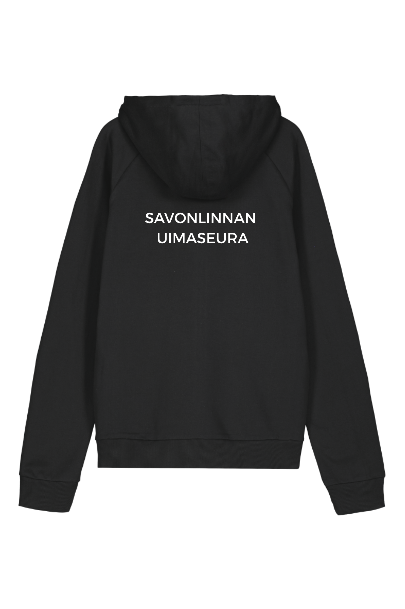 Miesten Hooded Sweat jacket Small Logo, musta - Savonlinnan uimaseura