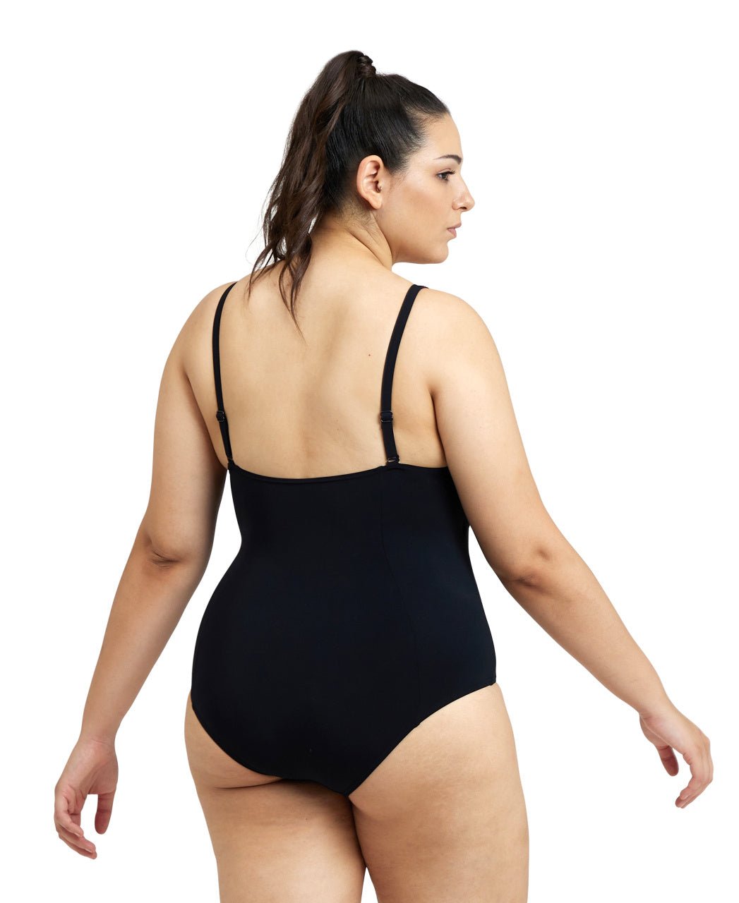 Isabel Light Cross Back One Piece Plus naisten uimapuku, puna - mustaArena