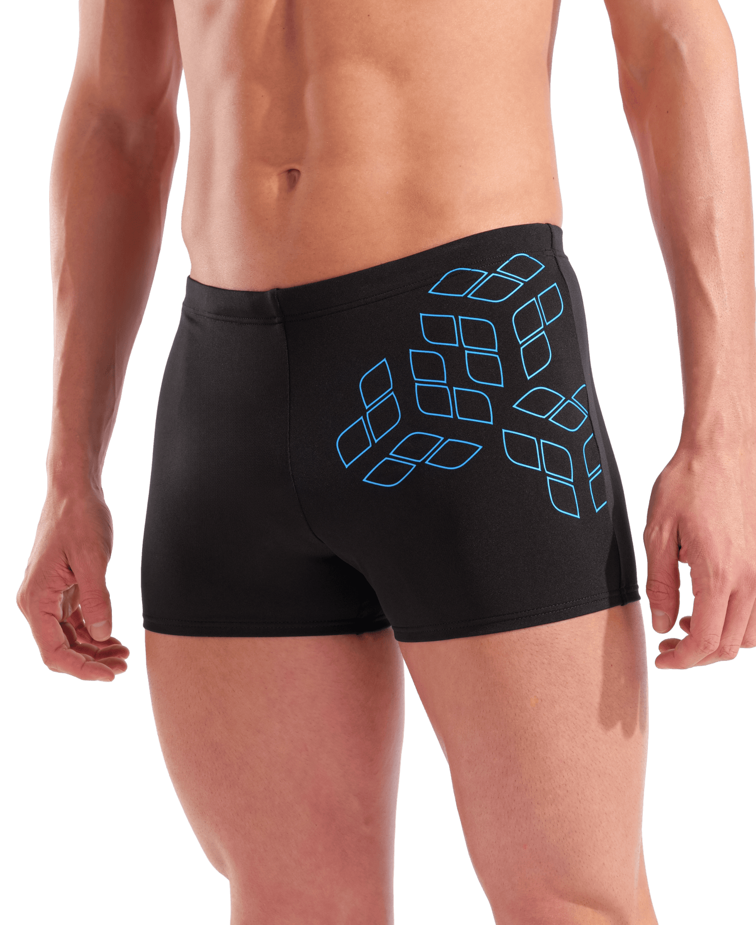 Kikko Graphic Swim Short miesten uimahousut, musta - turkoosiArena