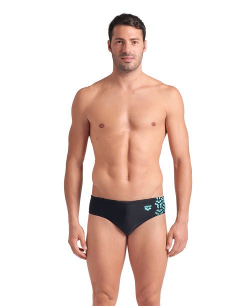 Kikko V Swim Briefs miesten uimahousut, musta - turkoosiArena